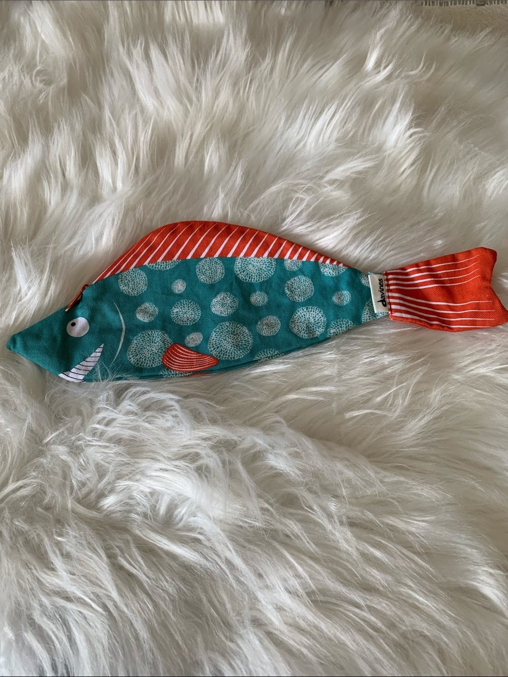đĄđ Set of 3 Zippered Fish Fabric Pouches by Davines NWOTđ - Picture 3 of 8